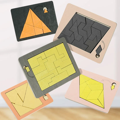 Wooden Puzzle Out of Nothing Wooden Board Kids Montessori 3d Learning Puzzle Early Educational Activity Boards Toys for Child