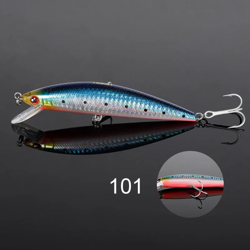 Noeby 120mm 44g Heavy Sinking Minnow Fishing Lure Long Casting Wobbler Artificial Hard Bait for Sea Bass Saltwater Fishing Lure