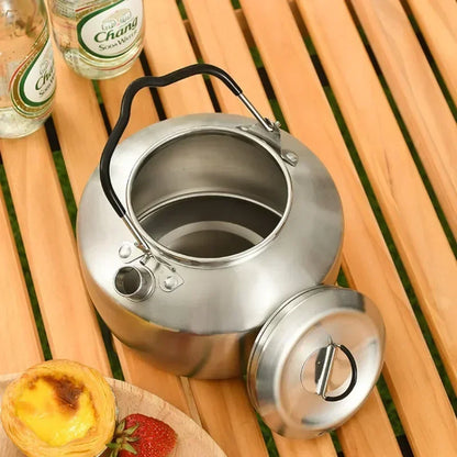 Water Kettle Outdoor Coffee Kettle Tableware Picnic Set Supplies Durable Camping Tea Kettle Tourism Cookware Outdoor Kettle
