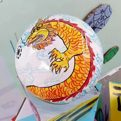 Size 3/4/5 DIY Graffiti Football Signing Kids DIY Coloring Painted Soccer Ball Autograph White Football For Kids Adults