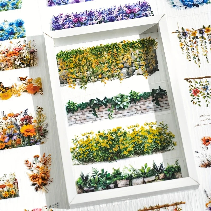 Series Floral & Nature-Themed Stickers - Vibrant Botanical Designs for DIY Journals, Scrapbooks, Laptops, Water Bottles