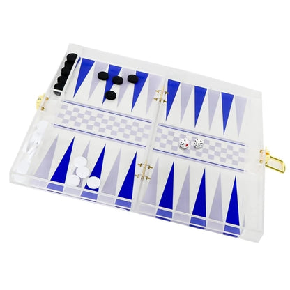 Backgammon Board Game Travel Set Portable Strategy Board Game Playing Dices Cups