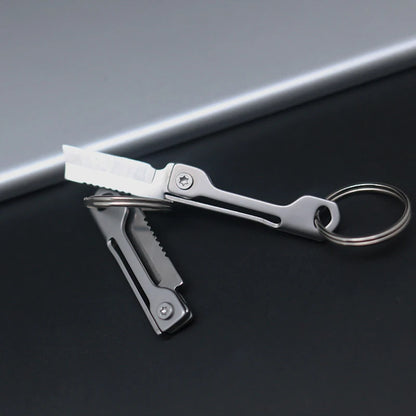 Outdoor Mini Folding Knife Portable Stainless Steel Survival Pocket Knife Camping Backpack Keychain Pendant Camping Hiking Tools