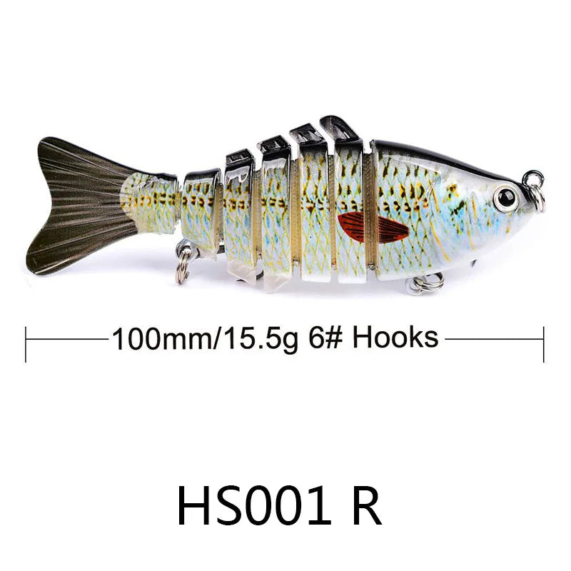 Mini Multi Jointed Swimbait Fishing Lure Flexible Fish Bait Bionic Crankbait Sinking Pesca Pike Bass Tackle