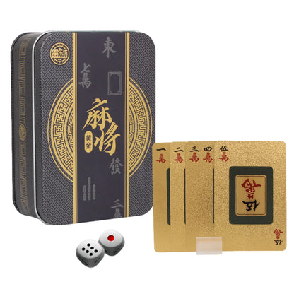 Mahjong Playing Cards 146pcs Ma hjong Cards Set  PVC frosted Thicken Handheld Poker Waterproof Chinese / American Majhong