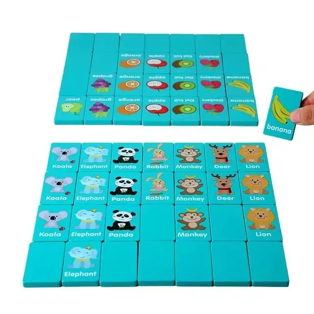 Kid Blocks Seaside Escape Mahjong Wooden Memory Solitaire Matching Game