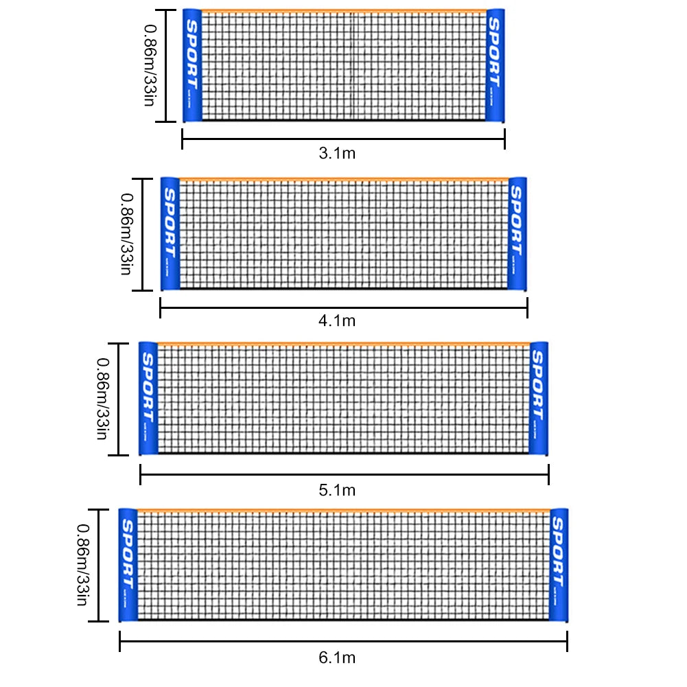 Portable Standard Professional Badminton Net Volleyball Tennis Nets Mesh