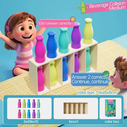 Children's Fun Beverages Color Match Early Childhood Training Interactive Board Game