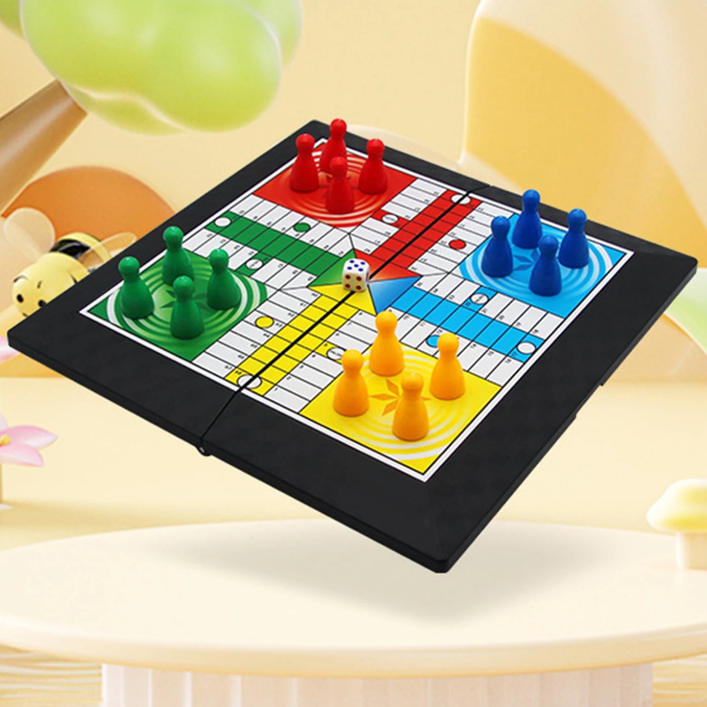 Board Games Ludo Set Party Game Parent Child Strategy Interaction with Foldable Board Games