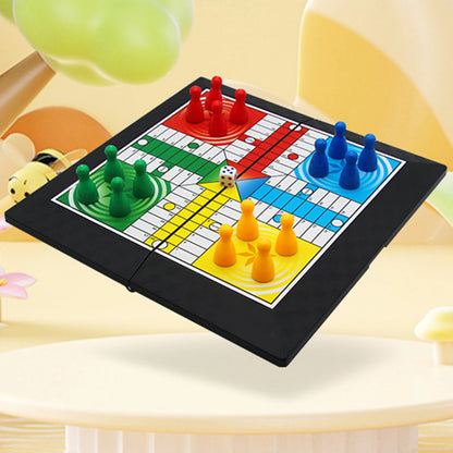 Board Games Ludo Set Party Game Parent Child Strategy Interaction with Foldable Board Games