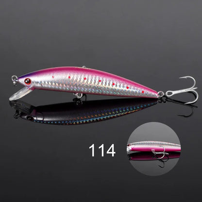 Noeby 120mm 44g Heavy Sinking Minnow Fishing Lure Long Casting Wobbler Artificial Hard Bait for Sea Bass Saltwater Fishing Lure
