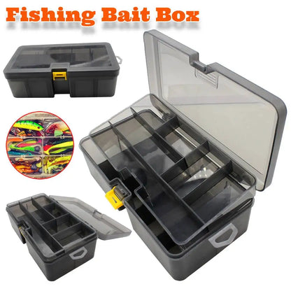 Portable Lure Tackle Box Removable Plastic Fishing Tackle Box Fake Bait Hook Fishings Gear Tool Storage Box For Fishing Bait
