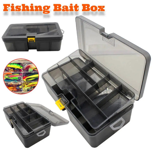 Portable Lure Tackle Box Removable Plastic Fishing Tackle Box Fake Bait Hook Fishings Gear Tool Storage Box For Fishing Bait