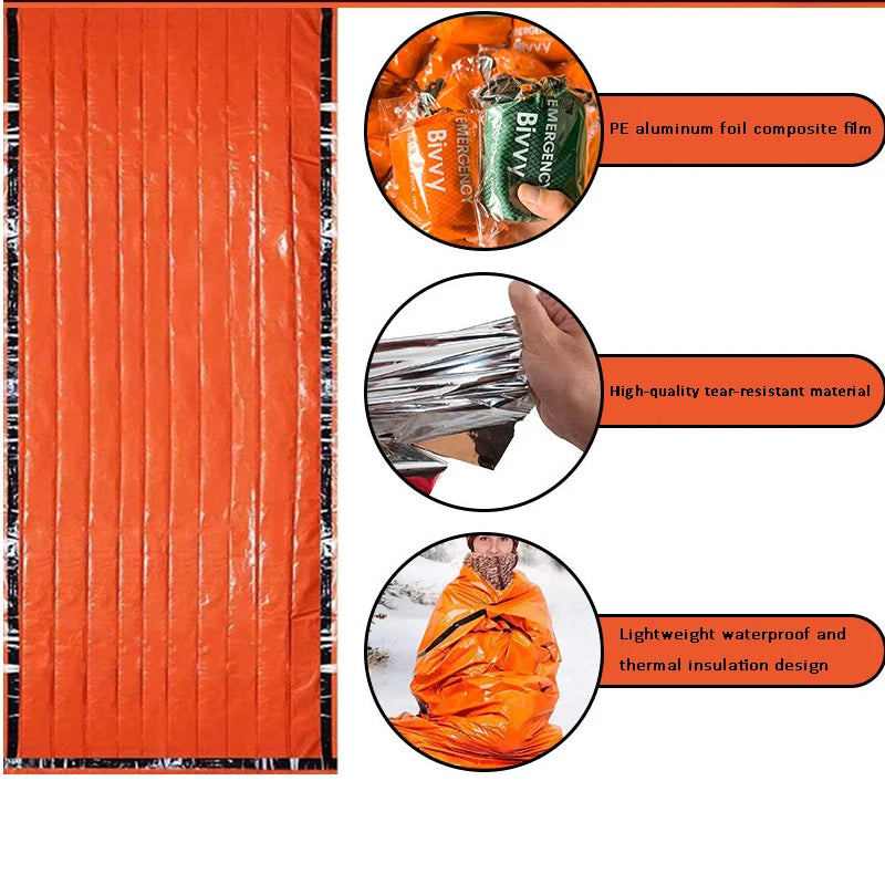 Emergency Sleeping Bags 1 Pack | Portable Emergency Blanket Survival Gear