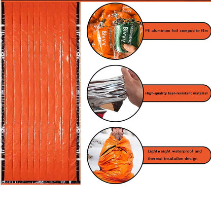 Emergency Sleeping Bags 1 Pack | Portable Emergency Blanket Survival Gear