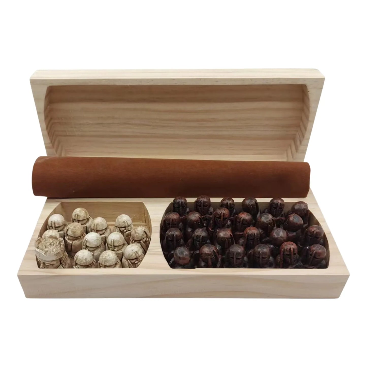 Viking Game Chess Set Traditional Two-Player Strategy Board Game Folding Chess Board Resin Chess Pieces Entertainment