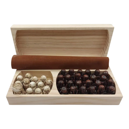 Viking Game Chess Set Traditional Two-Player Strategy Board Game Folding Chess Board Resin Chess Pieces Entertainment