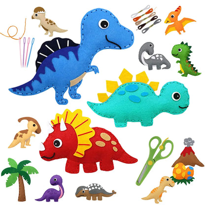 Woodland Animals Craft Kit Forest Creatures DIY Sewing Felt Plush Animals for Kids Early Educational Sewing Sensory Development