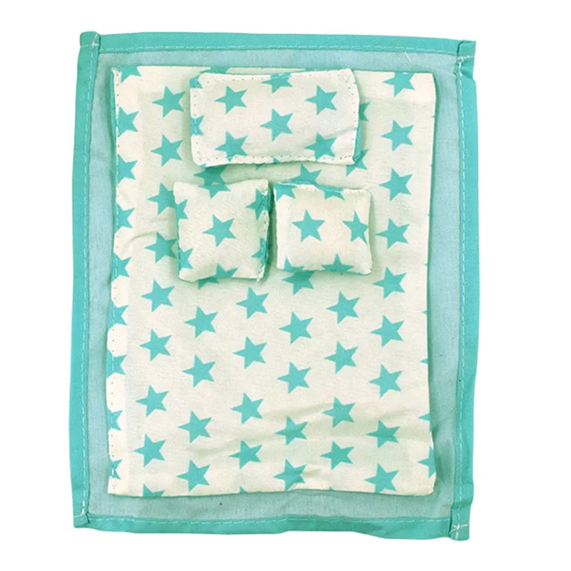 14 Colors of Sleeping Bags+Eye Masks For labubu 17cm Plush Doll Clothes Accessories Girl‘s Toys Birthday Christmas Gift