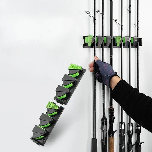 Wall-mounted Fishing Rod Racks Display Rack Fishing Rods Bracket Non-punching Punchable Fishing Rod Storage Placement Rack