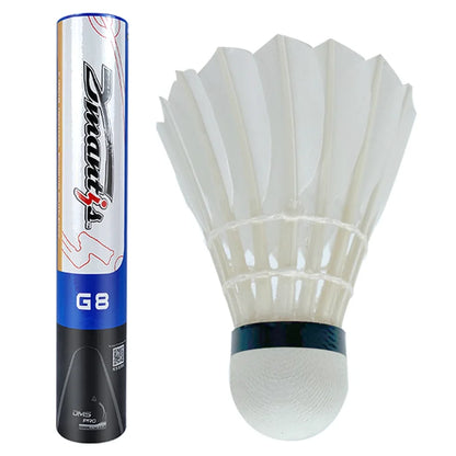 12Pcs G8 Professional Competition Badminton Shuttlecocks Birdies Full Goose Feather Ball
