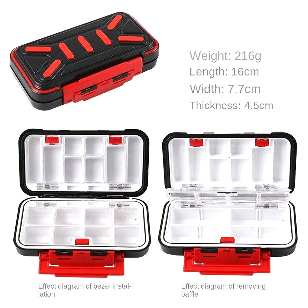 Space Separation Hook Bait Storage Box Multi region Waterproof Fishing Tackle Boxes Case Multifunction Fishing Tools Fishing