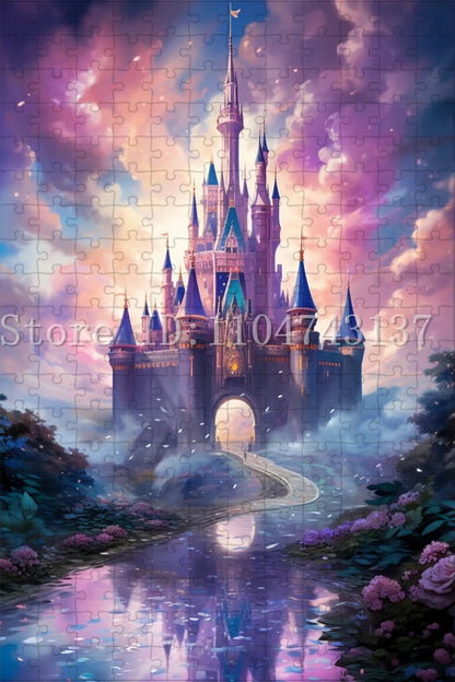 108/300/500/1000 Pieces Disney Castle Jigsaw Puzzles for Adults Stress Relief Toys Disnyland Scenery Puzzles Home Decor Artwork