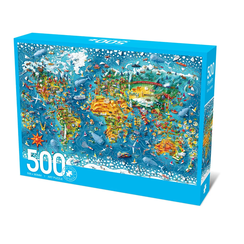 Jigsaw Puzzles for Adults/Kids 500 Pieces Group Jigsaw Puzzles Families Games Toy for Home Art Decor Puzzles 15" x 10"
