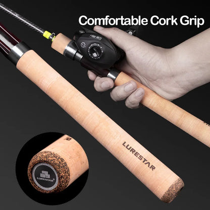 SIGAMA1 Ultralight Carbon Rods MF Action Spinning Casting Fishing Rods Perch Rod 2 section UL L power Travel Rod