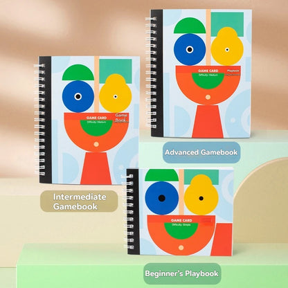 Wooden Building Blocks with 3D Stereo Projection space shadow matching puzzle and early education assembly toys