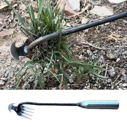 4 Teeth Garden Rake Hand Weed Remover Loose Soil Grass Root Puller Shovel Multifunctional Weeding Removal Rake Gardening Tools