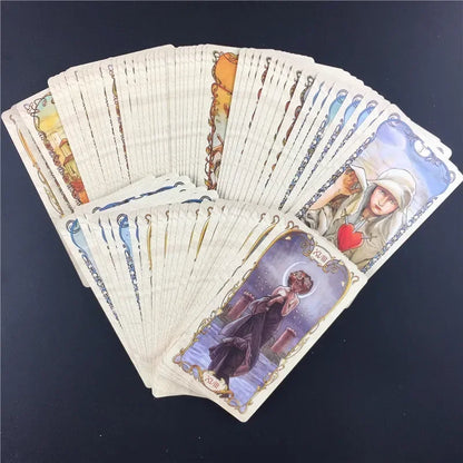 Tarot Mucha Tarot Cards Board Game Card Deck for Family Gathering Party Playing Cards Board Game