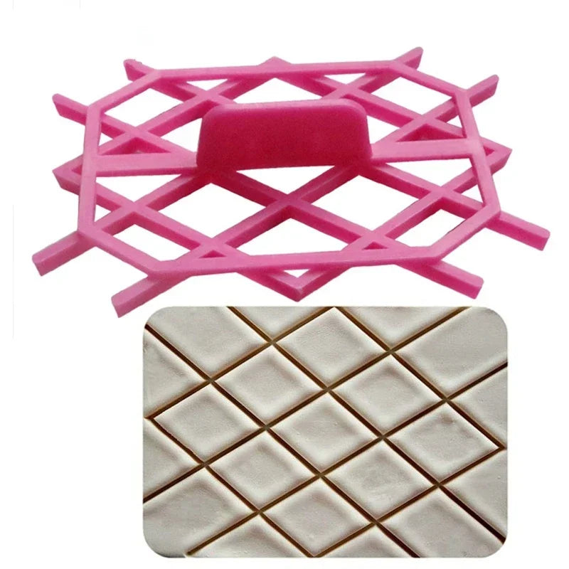 1PC Diamond Sugar Paste Gum Icing Baking Fondant Cake Mold Embossing Cutter Icing Embosser cake tools Mould