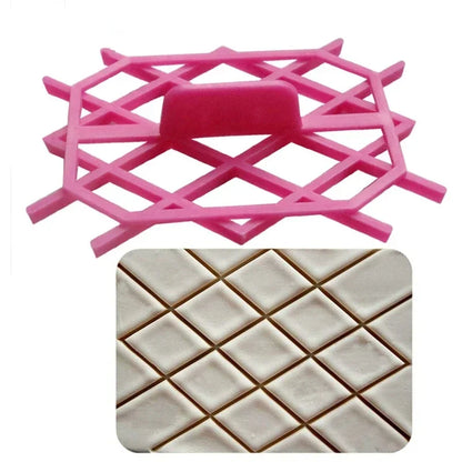 1PC Diamond Sugar Paste Gum Icing Baking Fondant Cake Mold Embossing Cutter Icing Embosser cake tools Mould