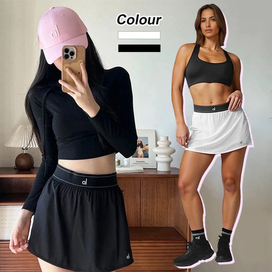 A* Yoga High-end Moisture Wicking Water-cooled Tennis Skirt Women's Quick-drying Breathable Double-layer Sports Pants Skirt