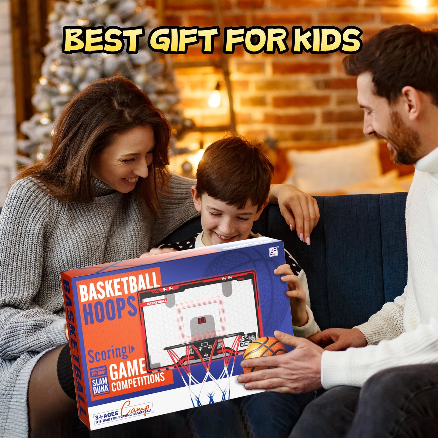 Mini Basketball Hoop For Kids，Basketball Hoop Over The Door with Scoreboard,Sports Toys Gifts for 4 5 6 7 8 9 10 Year Old Boys