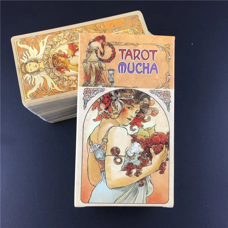 Tarot Mucha Tarot Cards Board Game Card Deck for Family Gathering Party Playing Cards Board Game