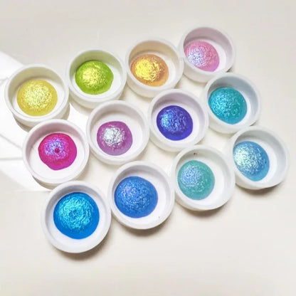 30 Color Conventional Color-changing Pearlescent Pigment Hand-painted Water Color Creation Calligraphy Painting Art Pigment