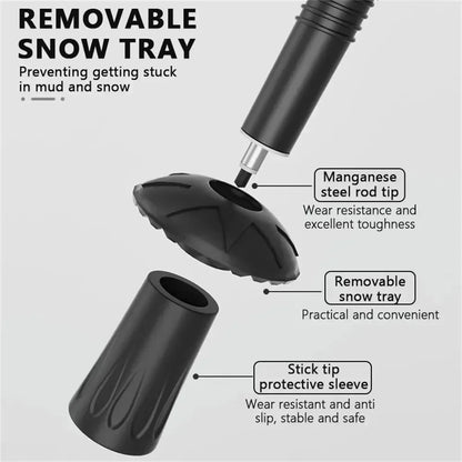 Ultralight Adjustable Trekking Poles 3-Section Aluminum Alloy Nordic Walking Sticks Telescopic Non-Slip for Men And Women Hiking