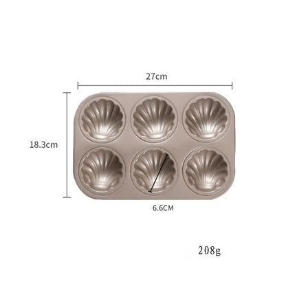 Shell Shape Baking Mold Nonstick Biscuit Madeleine Tray Pan Carbon Steel Chocolate Cookie Cake Mould Bakeware For Kitchen