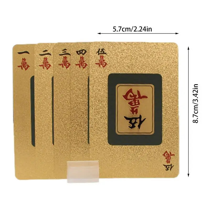 Mahjong Playing Cards 146pcs Ma hjong Cards Set  PVC frosted Thicken Handheld Poker Waterproof Chinese / American Majhong