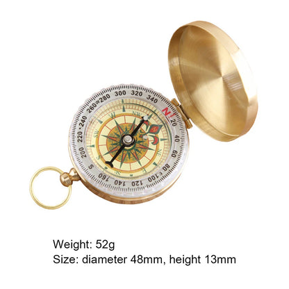 Outdoor Compass 360 Degree Rotation Pointer Guide Tool Outdoor Hiking Navigation Metal Portable Compass for Outdoor Activities