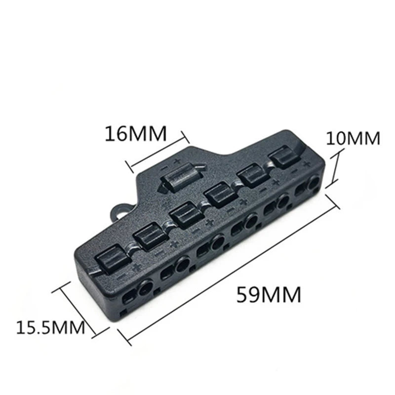 3/6 Ports Distribution Port Sharing Box Line Splitter for Diy Miniature Railway Train Model Scene Lighting System DC Lamp Layout