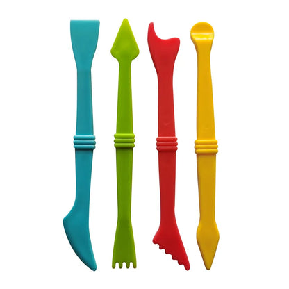 Playdough Tools Accessories for Kids Plastic Plasticene Toys with Animal Cutters Play Dough Mold Set Children Puzzle Party Faovr