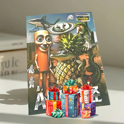 4pcs Drawing Coloring Book Set Italian Brainrot Animals Full Illustrated Line Collection-Tung Tung Tung Sahur Tracing Book, Rich