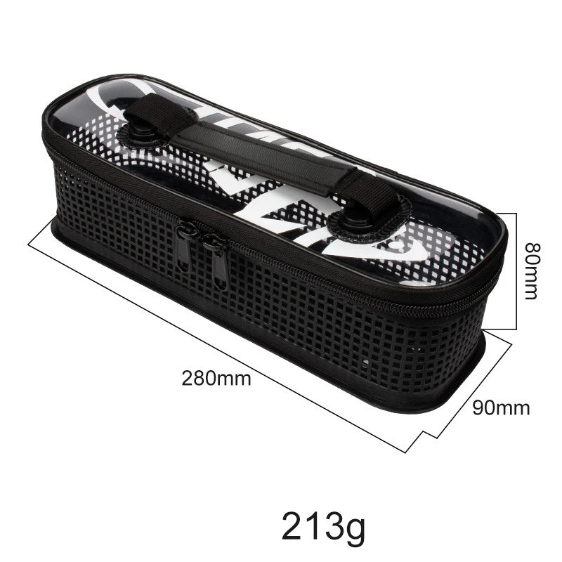 1 PCS Fishing Tackle Boxes Portable Mesh Flushing Sea Fishing Lure Boat Bait Carrying Iron Plate Storage Bag Fishing Supplies