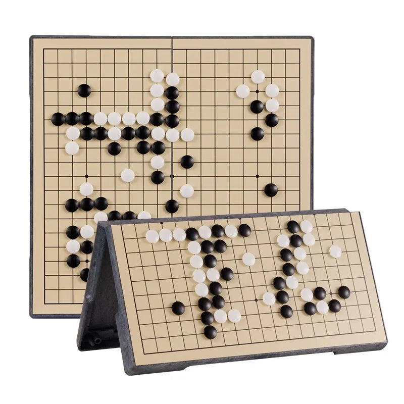 Chinese Old Board Game Weiqi Checkers Folding Table Go Chess Set Chess Game Toy Gifts Plastic Go Game