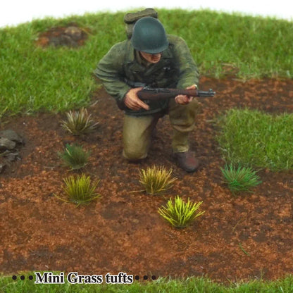 104Pcs Miniature Static Flower/Grass Tuft Plant Model Kit for Diorama Railway/Building/Garden Micro Landscape Model Making