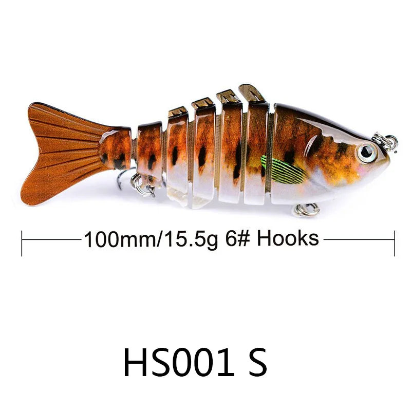 Mini Multi Jointed Swimbait Fishing Lure Flexible Fish Bait Bionic Crankbait Sinking Pesca Pike Bass Tackle