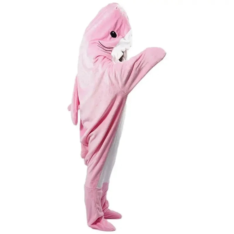 Shark Sleeping Bags Living Room Sofa Blanket Flannel High Quality Fabric Jumpsuit Pajamas Comfort Bedroom Keep Warms Blankets